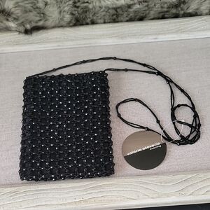 Valerie Stevens Black Beaded Evening Bag